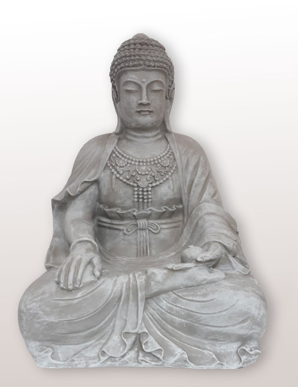 Figur Skulptur Statue BUDDHA sitzend 63cm Stein Optik