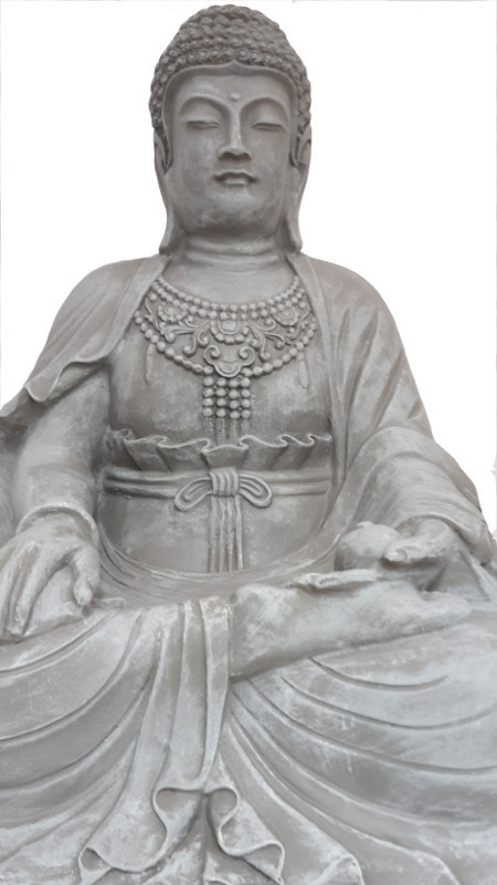 Figur Skulptur Statue BUDDHA sitzend 63cm Stein Optik