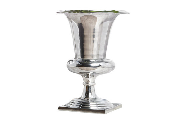 Design Vase Pflanzen Topf silber 60cm Alu