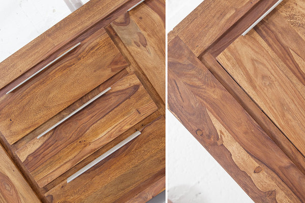 Design Sideboard natur Holz 175cm Sheesham Massivholz