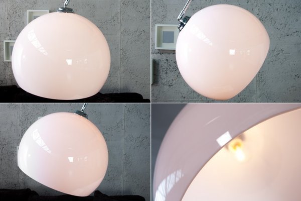 Auslaufartikel - Design Bogenlampe LATE LOUNGE weiss m Dimmer