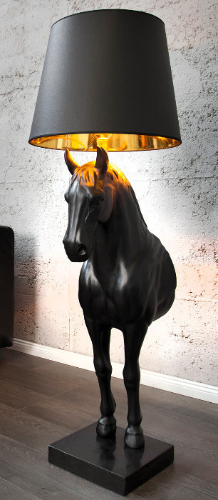 Design Stehlampe CHEVAL schwarz 130cm