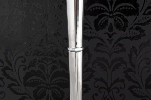 Design Kerzenständer Lüster silber 120 cm Aluminium