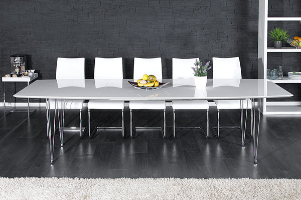 Esstisch Tisch 170-270cm verlängerbar weiß hochglanz