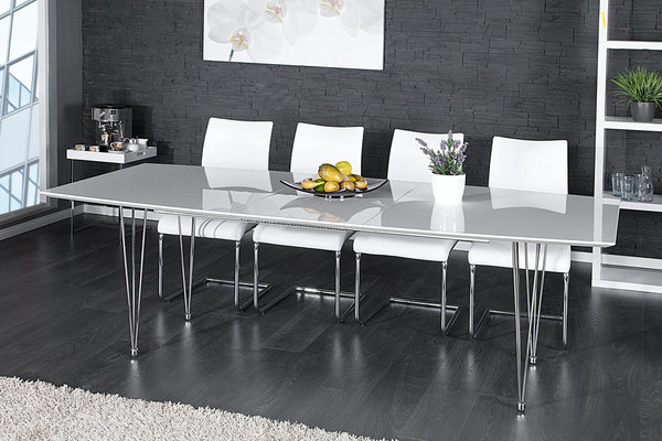 Esstisch Tisch 170-270cm verlängerbar weiß hochglanz