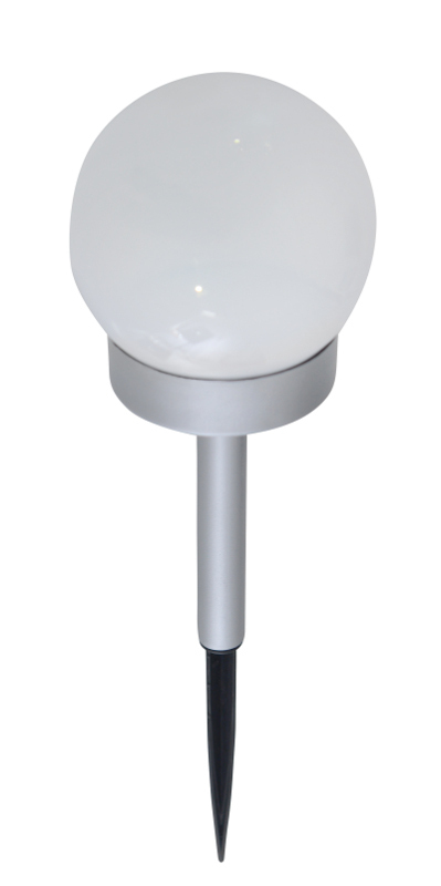 LED Solar Gartenlampe PEARL m Erdspiess Kugellampe 34cm