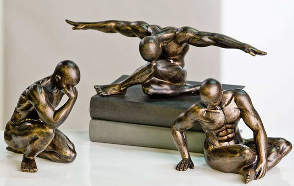 Design Figuren ATHLETIKO bronze 3er Set
