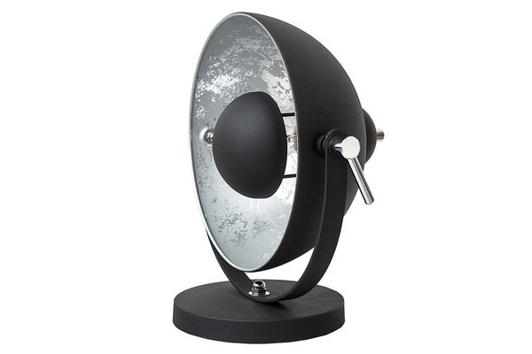 Design Tischlampe schwarz / silber 40cm Edelstahl