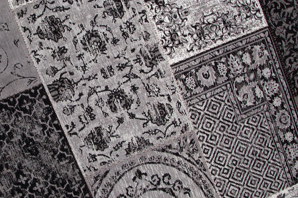 Design Teppich 240 x 160 cm anthrazit grau Baumwolle