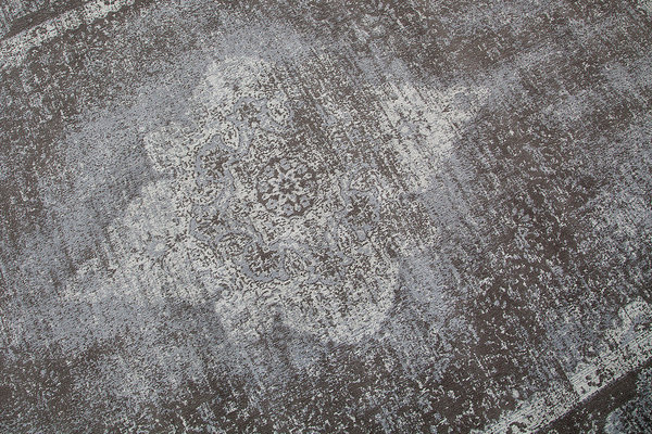 Design Teppich 240 x 160 cm hellgrau antik Baumwolle