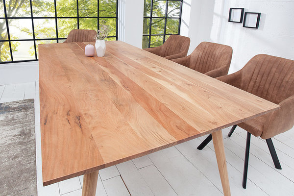 Design Esstisch Massivholz Akazie 200cm natur Tisch