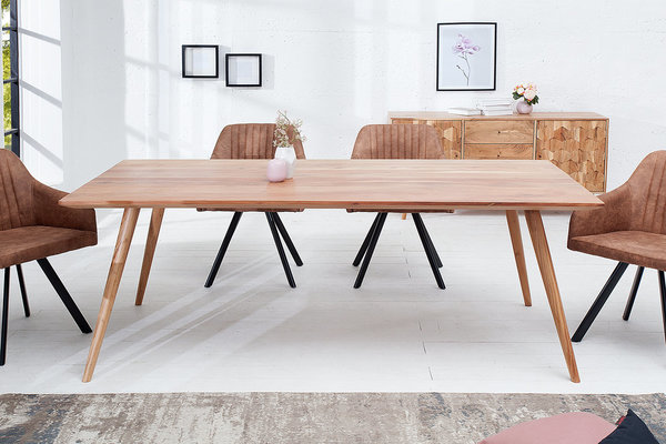 Design Esstisch Massivholz Akazie 200cm natur Tisch