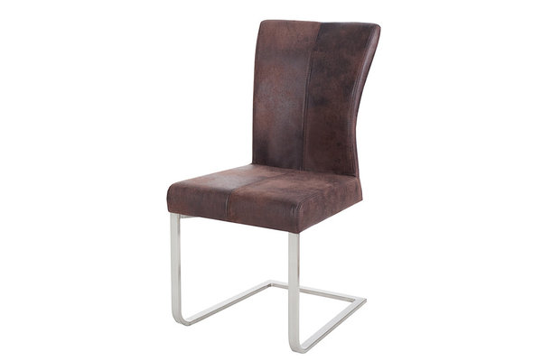 Stuhl Esszimmerstuhl 2er Set Vintage braun Design Küchenstuhl