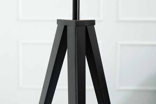 Stehlampe Stoff Metall schwarz 142cm Retro Design