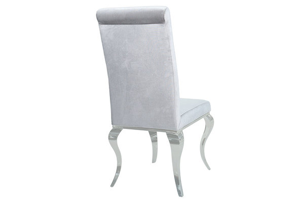 Design Stuhl 2er Set Esszimmerstuhl grau silber