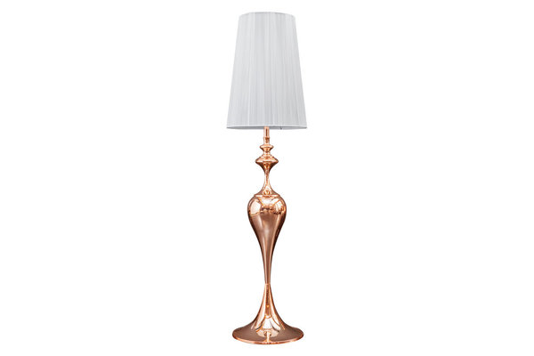 Design Stehlampe SCULTURA weiß rosegold 160cm