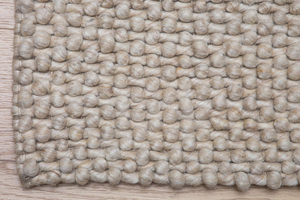 Design Teppich 240 x 160 cm beige Wolle Polyester