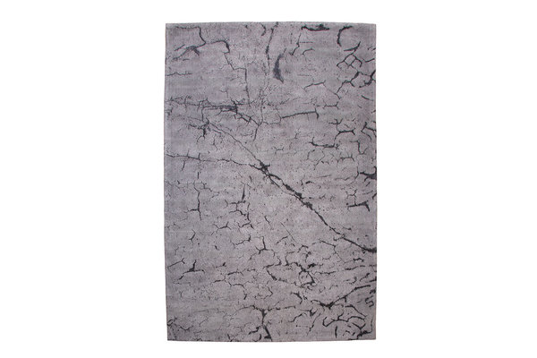 Design Teppich 240 x 160 cm grau anthrazit Baumwolle