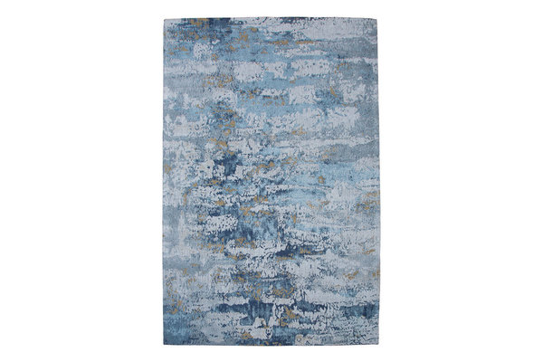 Design Teppich 240 x 160 cm blau Baumwolle