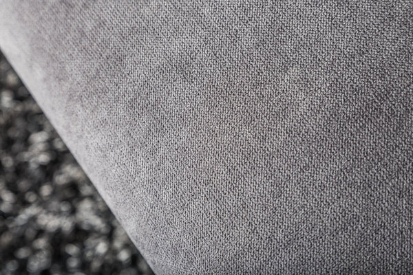 Sofa grau Kunstfaser 230cm Massivholz Polstercouch