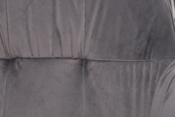 Esszimmerstuhl grau Samt mit Armlehne Industrie Design
