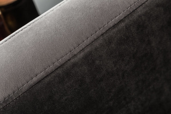 Sofa silbergrau Samt 210cm Metall Polstercouch