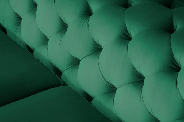 Sofa grün Samt 240cm Polstercouch Barock Design