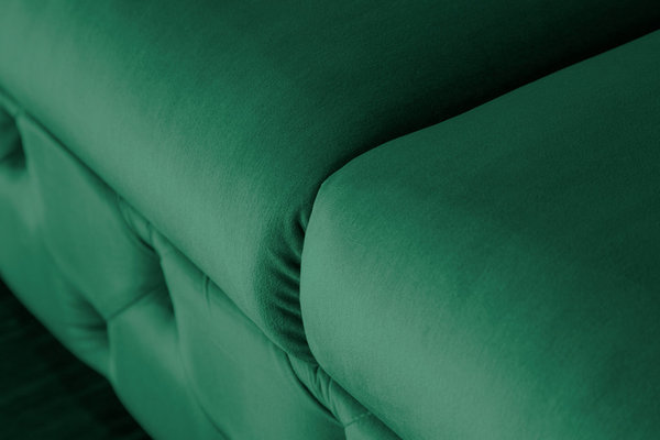 Sofa grün Samt 240cm Polstercouch Barock Design