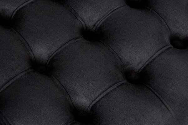 Sitzhocker Beistelltisch 50cm schwarz Samtstoff mit Stauraum