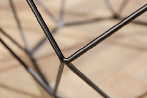 Design Couchtisch 70cm mit Marmor-Tischplatte in grau