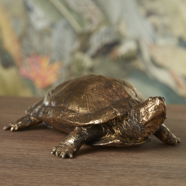 Accessoire Deko Schildkröte gold 23 cm
