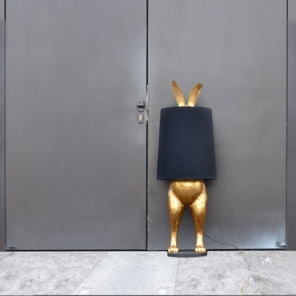 Design Bunny Stehleuchte schwarz gold 115cm