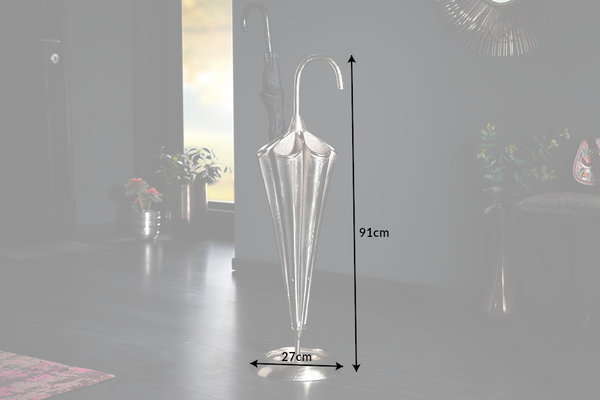Design Regenschirmständer silber 91cm Aluminium