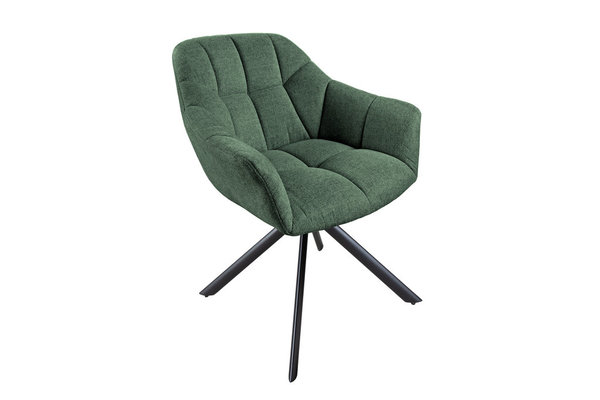Drehbarer Stuhl dunkelgrün für Esszimmer und Büro