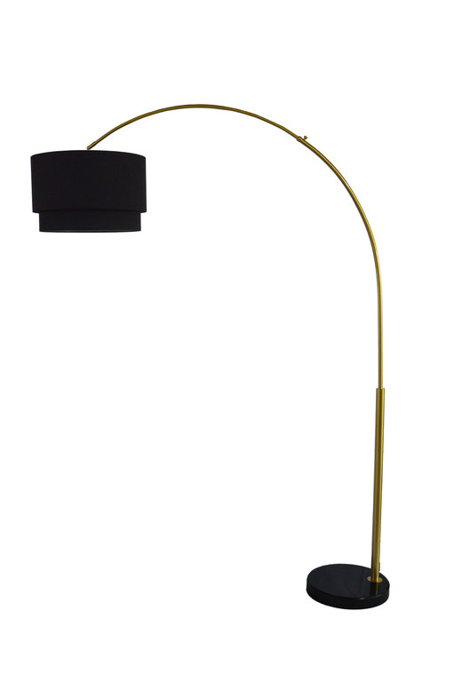 Schwarze Stehlampe 210cm mit Marmorfuß